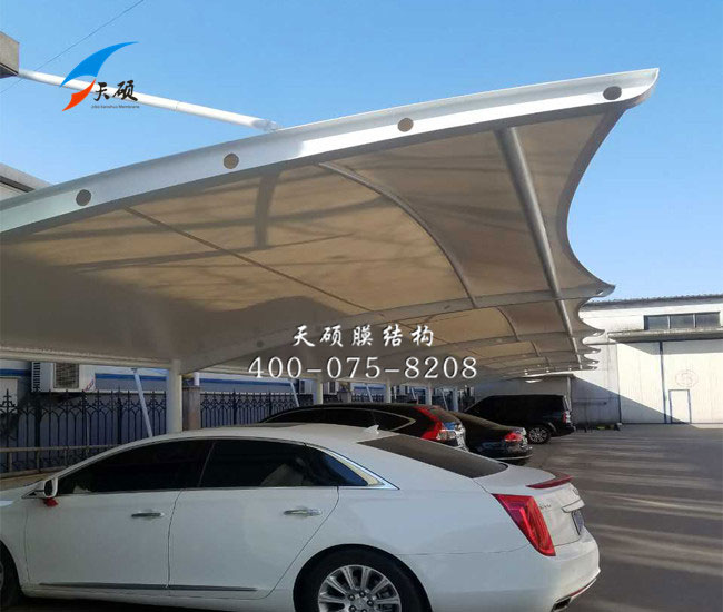 山东滨州农资商产公司膜结构停车棚